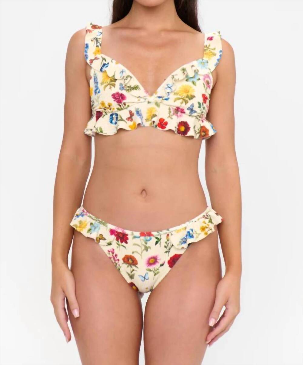 NEW SHOW ME YOUR MUMU rosemary ruffle bottom in french floral